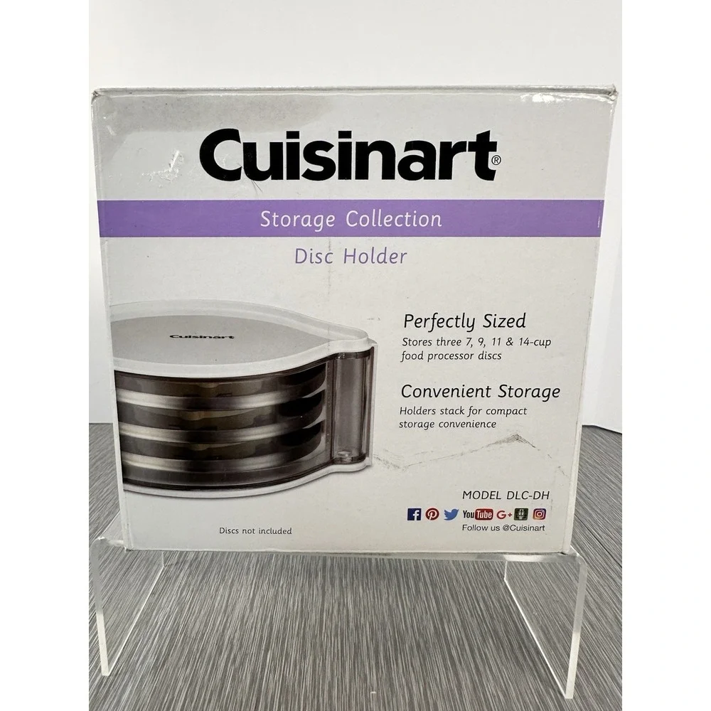 CUISINART Disc Storage HOLDER -Holds Three 7, 9, 11,14 Cup Food Processor DLC-DH